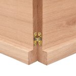 vidaXL Étagère murale marron clair bois chêne massif traité