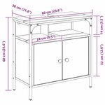vidaXL Meuble de Lavabo de Salle de Bain Beige 60 x 30 x 60 cm