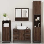 vidaXL Ensemble de meubles de salle de bain 4 Pièces chêne marron