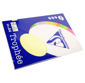 Ramette 50 Feuilles Papier 160g A4 210x297 mm canari TROPHÉE