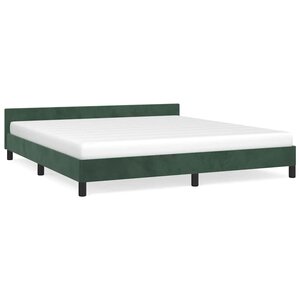 vidaXL Cadre de lit sans matelas vert foncé 180x200 cm velours