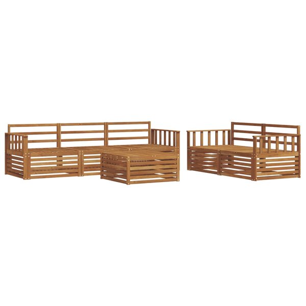 vidaXL Ensemble de canapés d'extérieur 6 pc Naturel