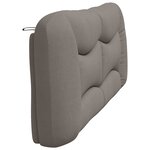vidaXL Coussin de tête de lit taupe 200 cm tissu