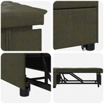 vidaXL Canapé-Lit Vert armée 194 x 67 x 82 cm Tissu Huahua