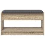 vidaXL Banc d'entrée avec coussin Chêne Sonoma 83 x 38 x 45 cm