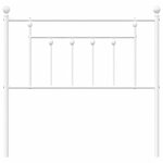 vidaXL Tête de lit de remplacement métal blanc 90 cm