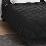 vidaXL Duvet d'hiver Noir 240 x 200 cm Microfibre