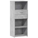 vidaXL Buffet haut gris béton 50x42 5x124 cm bois d'ingénierie