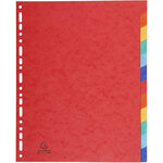 Intercalaires neutres maxi A4+ en carte lustrée, 12 divisions - Assortis (paquet 12 unités)
