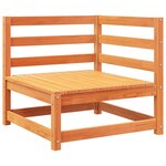 vidaXL Salon de jardin 5 Pièces cire marron bois de pin massif