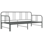 vidaXL Cadre de canapé-lit extensible Gris Métal 90x200 cm
