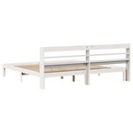vidaXL Cadre de lit avec tête de lit sans matelas blanc 180x200 cm