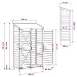 vidaXL Abri de jardin Marron 106 x 56 x 176 5 cm Bois d'ingénierie