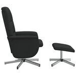 vidaXL Fauteuil inclinable avec repose-pied noir tissu