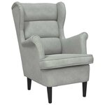 vidaXL Fauteuil Gris clair 71 x 92 x 91 cm Velours