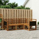 vidaXL Ensemble de canapés d'extérieur 4 pc Naturel