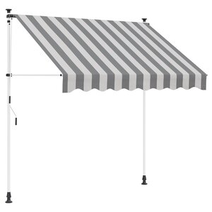 vidaXL Auvent rétractable manuel Anthracite et blanc 250 cm