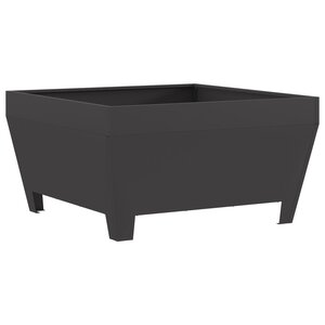 brasero vidaXL noir carré 80x80x43 cm en acier