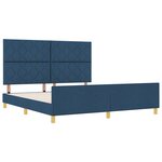 Lit vidaXL bleu 180x200 cm en tissu