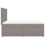 vidaXL Sommier à lattes de lit avec matelas Taupe 140x190 cm Tissu