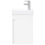 vidaXL Meuble de salle de bain avec robinet Blanc 40 5 x 22 5 x 62 cm