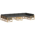 vidaXL Ensemble de canapés d'extérieur 11 pc Blanc et anthracite