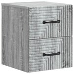 vidaXL Cabinet de chevet mural Sonoma gris 34 5 x 33 x 40 cm