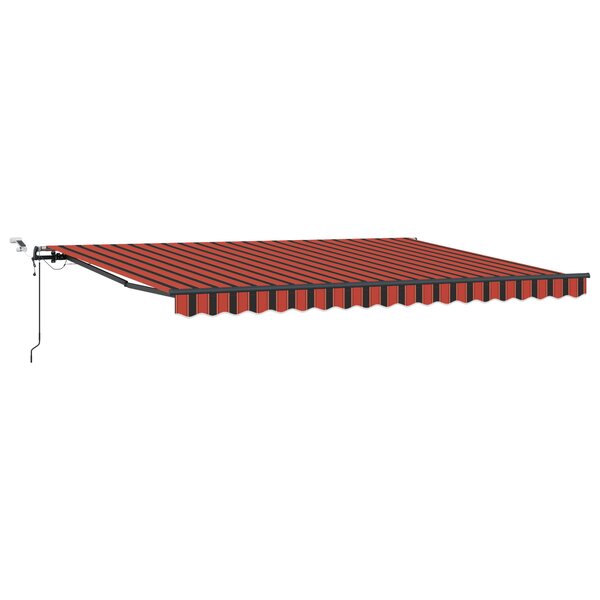 vidaXL Store rétractable automatique avec LED Orange et Marron 450x350 cm