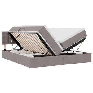 vidaXL Lit de Rangement Taupe 180 x 200 cm Cuir synthétique