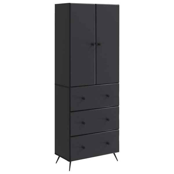 vidaXL Ensemble de Meubles 2 Pièces Noir 66 x 34 5 x 90 cm