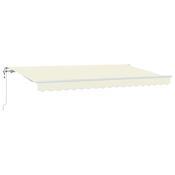 vidaXL Auvent rétractable Crème 400 x 200 cm tissu