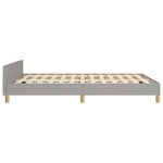 vidaXL Cadre de lit avec tête de lit Gris clair 140x200 cm