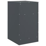 vidaXL Tables de chevet 2 Pièces anthracite 34 5x39x62 cm acier