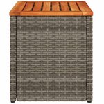 vidaXL Tables d'appoint de jardin 2 Pièces gris rotin bois massif