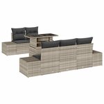 vidaXL Ensemble de canapé de jardin 6 Pièces Gris clair et gris foncé