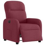 vidaXL Fauteuil inclinable électrique Rouge bordeaux Tissu