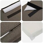 vidaXL Tête de lit capitonnée Gris Naturel et Clair 140 cm Pin massif