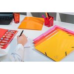 Chemise À Élastiques 3 Rabats Maxi Capacity Carte Lustrée Pelliculée 425gm2 Iderama A4 - Orange - X 25 - Exacompta