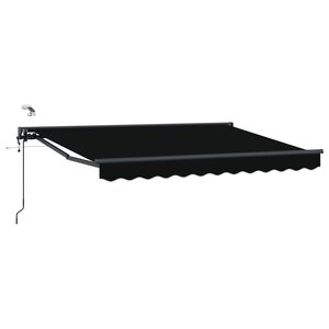 vidaXL Auvent rétractable électrique Noir et anthracite 3 5 x 2 5 m
