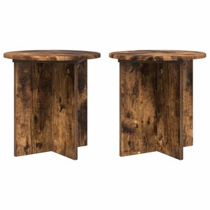 vidaXL Support de Plante 2 pièces Chêne fumé 40 x 40 x 40 cm