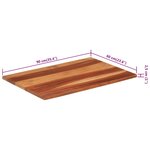 vidaXL Dessus de table bois massif d'acacia 25-27 mm 60x90 cm
