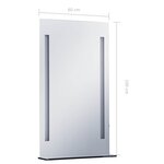vidaXL Miroir mural à LED pour salle de bains avec étagère 60x100 cm