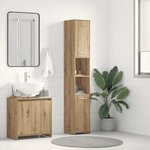 vidaXL Armoire de salle de bain chêne artisanal 30x30x183 5 cm