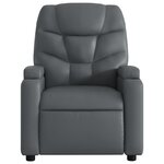 vidaXL Fauteuil de massage inclinable gris similicuir