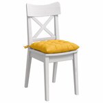 vidaXL Coussins de siège 4 Pièces Jaune clair 40 x 40 x 6 cm