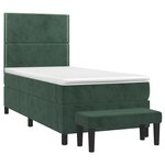 vidaXL Sommier à lattes de lit et matelas Vert foncé 80x200 cm Velours
