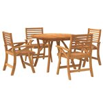 vidaXL Ensemble à manger de jardin 5 Pièces Bois d'acacia solide