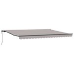 vidaXL Auvent Rétractable Gris clair 450 × 350 cm Tissu et Aluminium