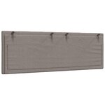 vidaXL Coussin de tête de lit taupe 140 cm tissu