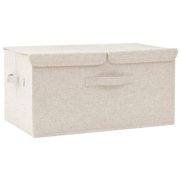 vidaXL Boîte de rangement Tissu 50x30x25 cm Crème